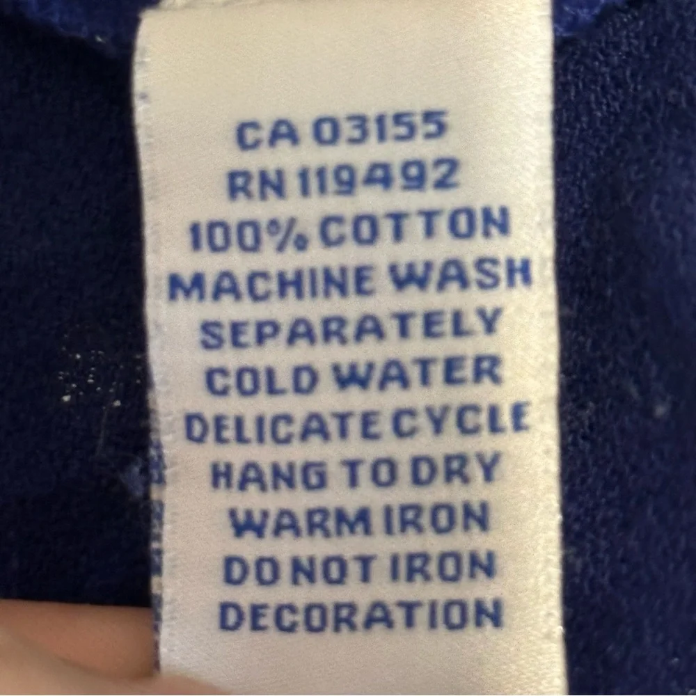 April Cornell Blue White Polka Dot Midi Dress Tie Waist 100% Cotton Large India - Picture 10 of 13